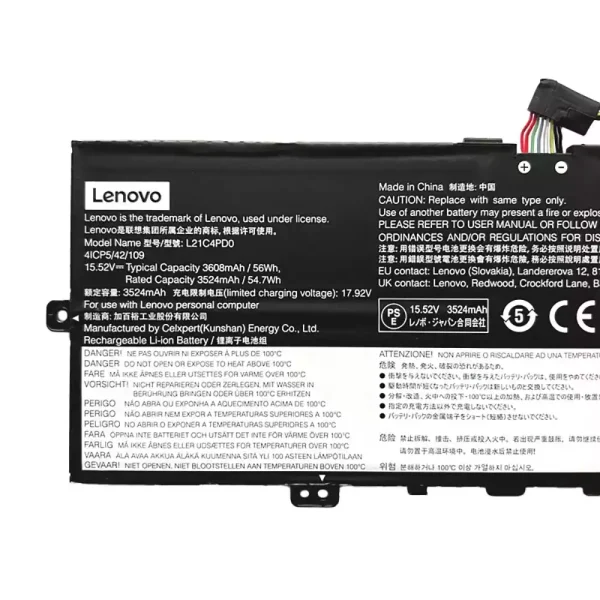 Batteria per portatile LENOVO L21B4PD0 L21C4PD0 L21M4PD0 - immagine 3