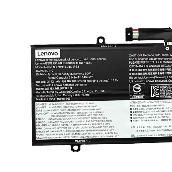 Batteria per portatile LENOVO L21C4PE3 L21M4PE4 - immagine 3