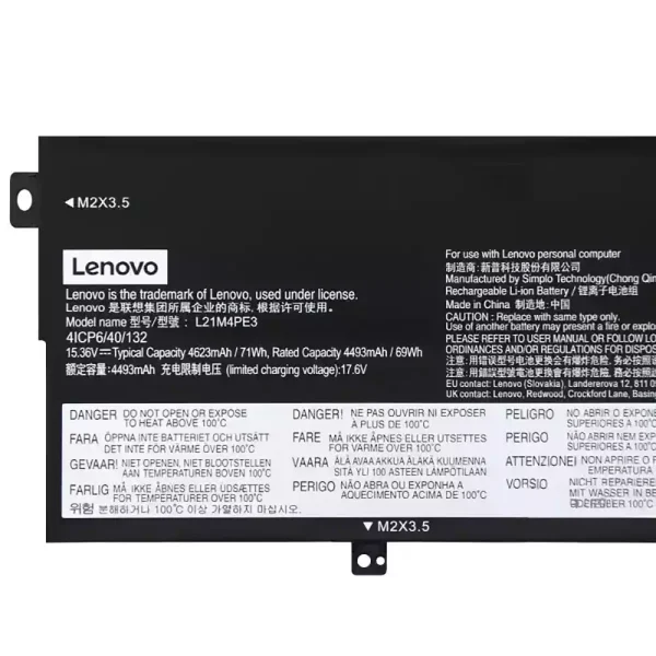Batteria per portatile Lenovo L21M4PE3 L21L4PE3 - immagine 3
