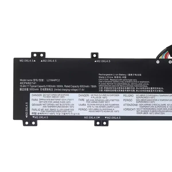 Batteria per portatile Lenovo L21B4PC0 L21C4PC1 L21D4PC1 L21M4PC2 L21M4PC3 - immagine 3