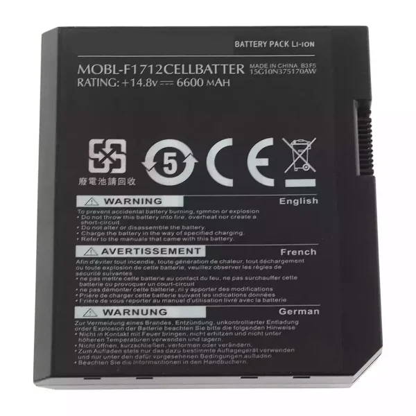 Batteria per portatile DELL Alienware M17x L062056 MOBL-F1712CELL