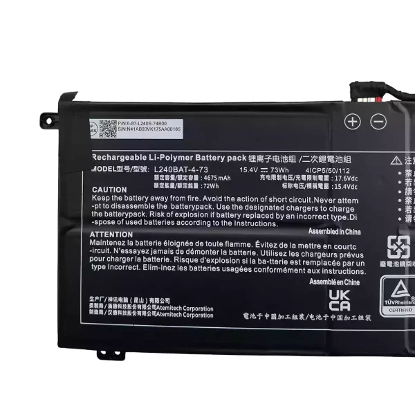 Batteria per portatile L240BAT-4-73 - immagine 3