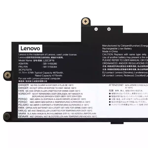 Batteria per portatile LENOVO L22C3P76 SB11H56285 5B11H56384 - immagine 3