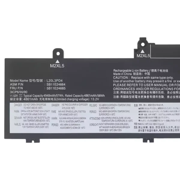 Batteria per portatile LENOVO L20M3PD4 L20L3PD4 - immagine 3