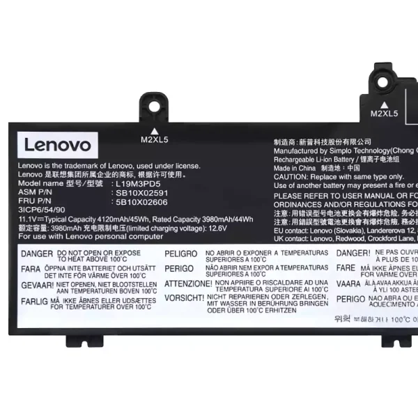 Batteria per portatile LENOVO L20M3PD4 L20L3PD4 - immagine 3