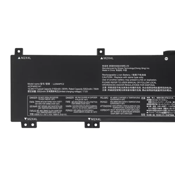 Batteria per portatile LENOVO L22M4PC2 L22B4PC2 L22C4PC2 L22D4PC2 - immagine 3