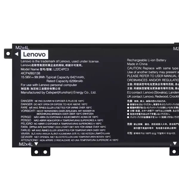 Batteria per portatile LENOVO L22C4PC3 L22D4PC3 L22M4PC3 - immagine 3