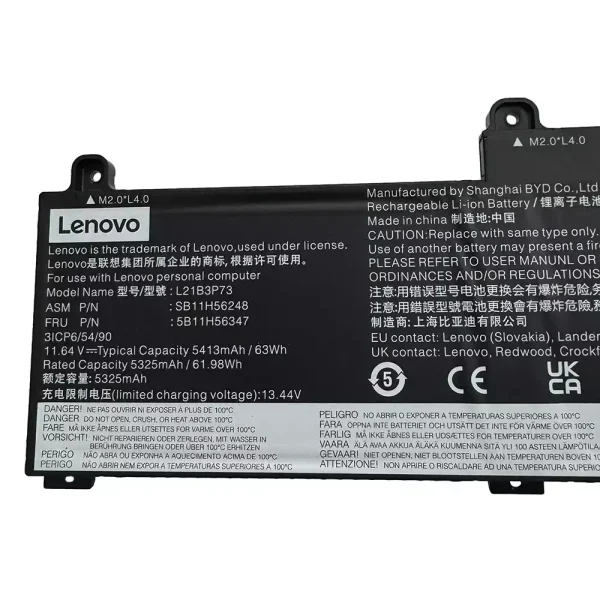 Batteria per portatile LENOVO L21B3P73 SB10W52010 5B10W51909 - immagine 3