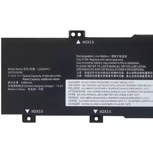 Batteria per portatile LENOVO L22X3PF2 L22L3PF2 L22M3PF2 L22D3PF2 L22C3PF2 - immagine 3