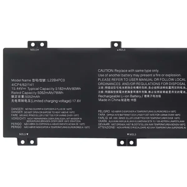 Batteria per portatile LENOVO L22B4PC0 L22M4PC0 L22D4PC0 L22C4PC0 L22X4PC0 - immagine 3