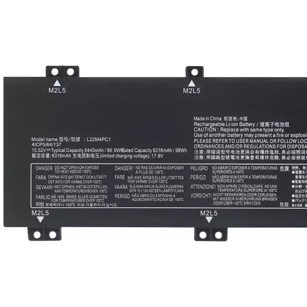 Batteria per portatile LENOVO L22M4PC1 L22D4PC1 L22X4PC1 - immagine 3
