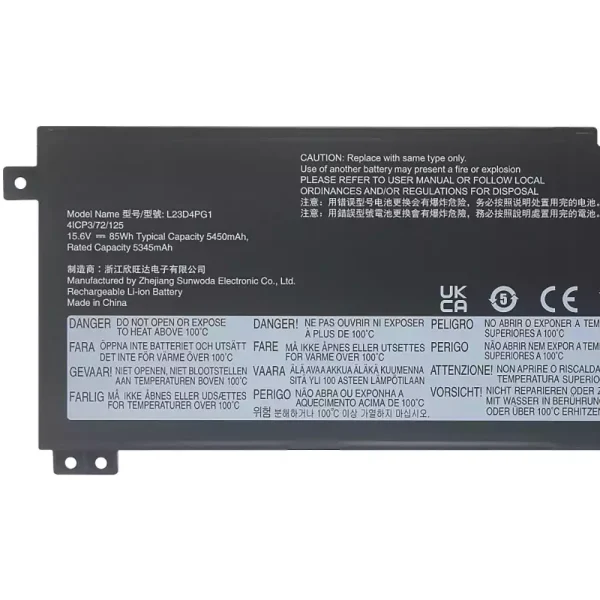 Batteria per portatile LENOVO L23N4PG1 L23X4PG1 L23D4PG1 - immagine 3