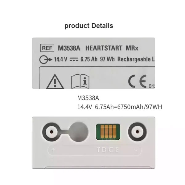Batteria di ricambio per PHILIPS HeartStart MRx M3538A M3535A M3536A M3535-60992 - immagine 3