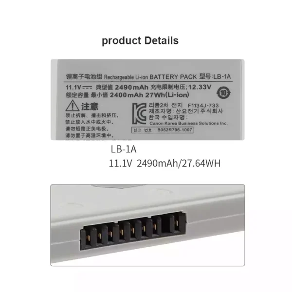 Batteria di ricambio per Canon CXDI-70C CXDI-701C CXDI-701G CXDI-801C CXDI-801G - immagine 3