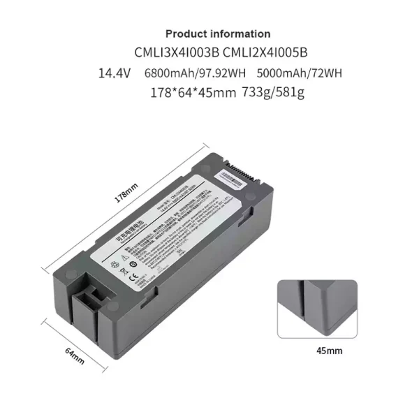 Batteria di ricambio per COMEN CMLI2X4I005B CMLI2X4I002B - immagine 3