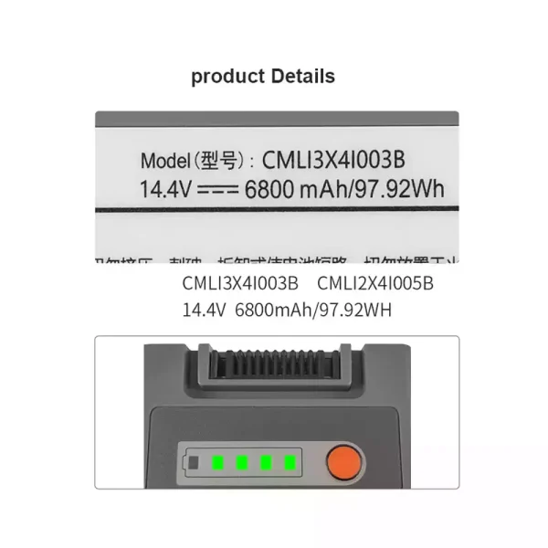 Batteria di ricambio per COMEN CMLI2X4I005B CMLI2X4I002B - immagine 4