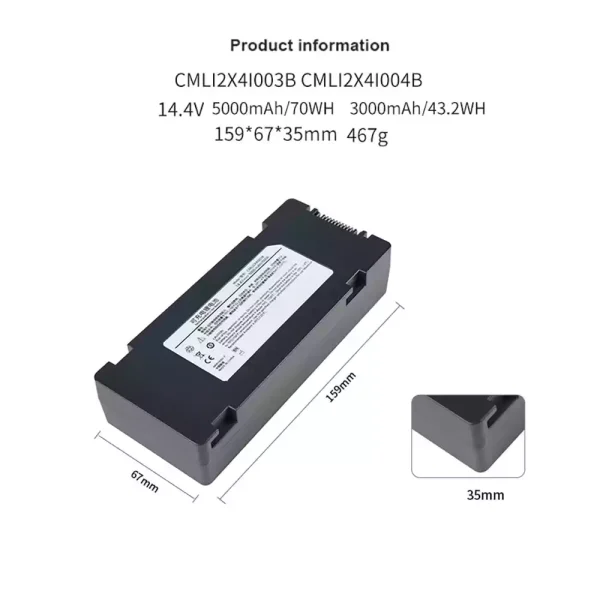Batteria di ricambio per COMEN CMLI2X4I003B - immagine 2