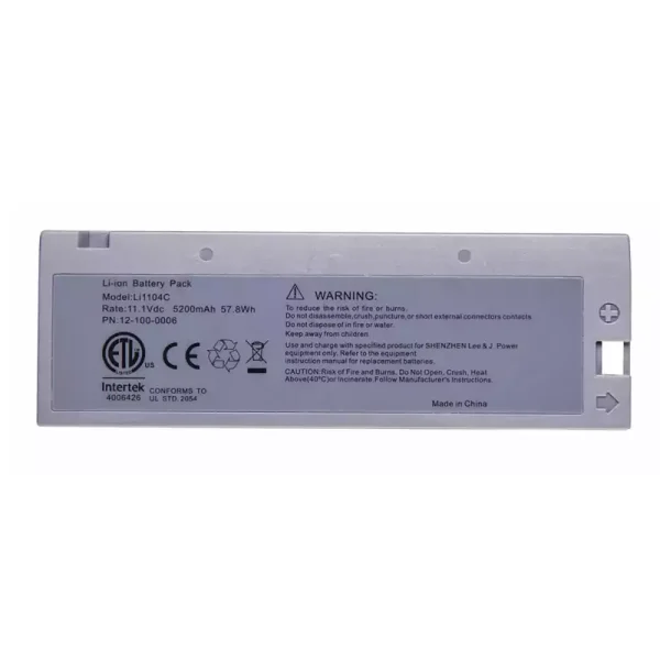 Batteria di ricambio per BIOLIGHT LI1104C,12-100-0006