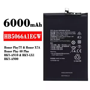 Batteria HB5066A1EGW per HUAWEI Honor Play 7T/ Honor X7A/Honor Play 40 Plus