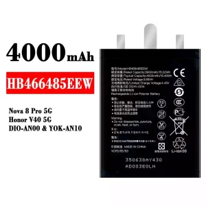 Batteria HB466485EEW per HUAWEI Nova 8 Pro 5G/ Honor V40 5G