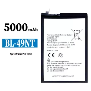 Batteria BL-49NT per Tecno Spark GO 2023/POP 7 PRO