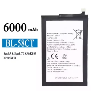 Batteria BL-58CT per Tecno Spark7 / Spark 7T