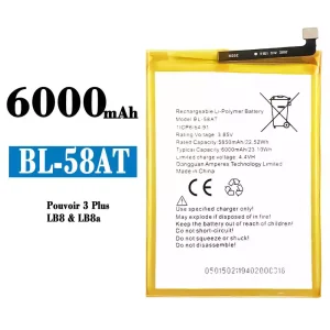 Batteria BL-58AT per Tecno Pouvoir 3 Plus