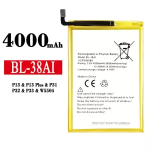 Batteria BL-38AI per Tecno P13 / P13 Plus / P31 / P32 / P33 / W5504