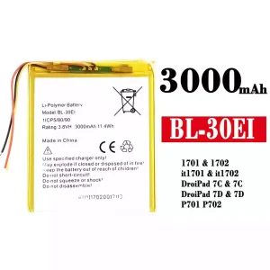 Batteria BL-30EI per Tecno 1701 / 1702 / it1701 / it1702 / DroiPad 7C / 7C / DroiPad 7D / 7D / P701 / P702