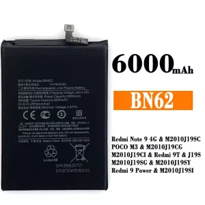 Batteria BN62 per Xiaomi Redmi Note 9 4G / Redmi 9T / Redmi 9 Power