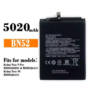 Batteria BN52 per Xiaomi Redmi Note 9 Pro / Redmi Note 9S