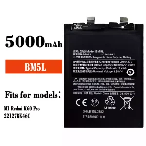 Batteria BM5L per Xiaomi Redmi K60 Pro