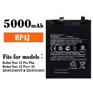 Batteria BP4J per Xiaomi Redmi Note 12 Pro Plus / Redmi Note 12 Pro+