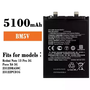 Batteria BM5V per Xiaomi Redmi Note 13 Pro 5G / Poco X6 5G
