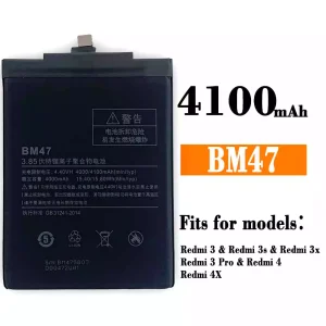 Batteria BM47 per Xiaomi Redmi 3 / Redmi 3s / Redmi 3x / Redmi 3 Pro / Redmi 4 / Redmi 4X