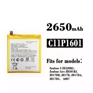 Batteria C11P1601 per Asus Zenfone 3 / Zenfone Live
