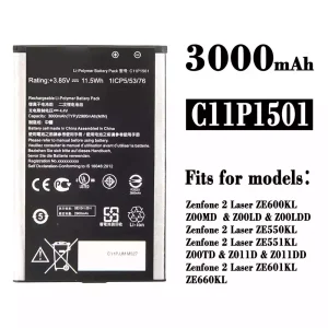 Batteria C11P1501 per Asus Zenfone 2 Laser ZE600KL /ZE601KL/ZE550KL / ZE551KL