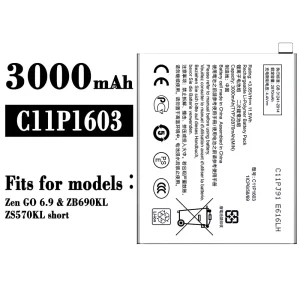 Batteria C11P1603 per Asus Zen GO 6.9