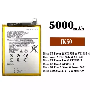Batteria JK50 per Motorola Moto G7 Power / Moto G8 Power Lite / Moto E7 Plus / Moto G9 Play / Moto G Power 2021 / Moto G10