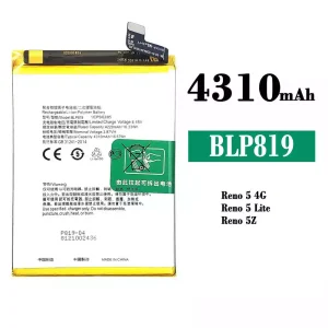 Batteria BLP819 per OPPO Reno 5 4G /Reno 6 4G /F19 Pro Plus /Reno 5 Lite /Reno 5Z