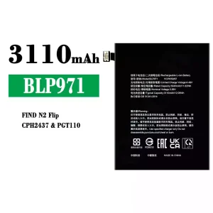 Batteria BLP971 per OPPO FIND N2 Flip/CPH2437/PGT110