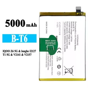Batteria B-T6 per VIVO iQOO Z6 5G/T1 5G/Y55 5G