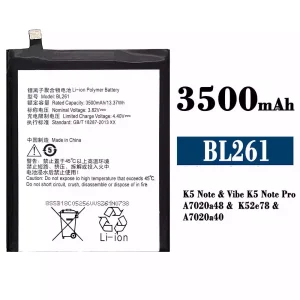 Batteria BL261 per Lenovo K5 Note /Vibe K5 Note Pro