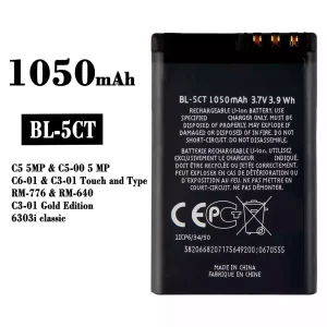Batteria BL-5CT per Nokia C3-01 C6-01 C5-00 / 6303 6730c