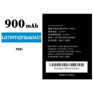 Batteria Li3709T42P3h463657 per ZTE N281