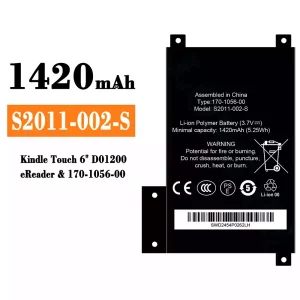 Batteria S2011-002-S per Amazon Kindle touch 6" D01200 eReader/170-1056-00