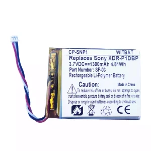 Batteria per cuffie Sony XDR-P1DBP,Sony SF-03
