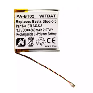 Batteria per cuffie Beats Solo Pro Wireless,Studio 2 B0500,Studio 2.0,Studio 3.0,SDHP-P1401