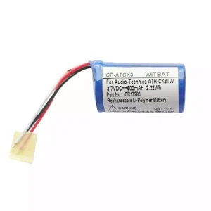 Batteria per cuffie Audio-Technica ATH-CK3TW Custodia di ricarica,ICR17280