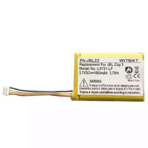 Batteria per altoparlanti JBL Clip 3,L0721-LF